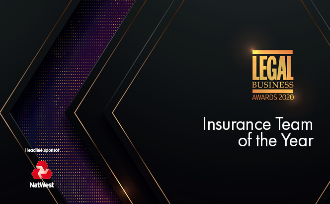 Legal Business Awards 2020 – Insurance Team of the Year