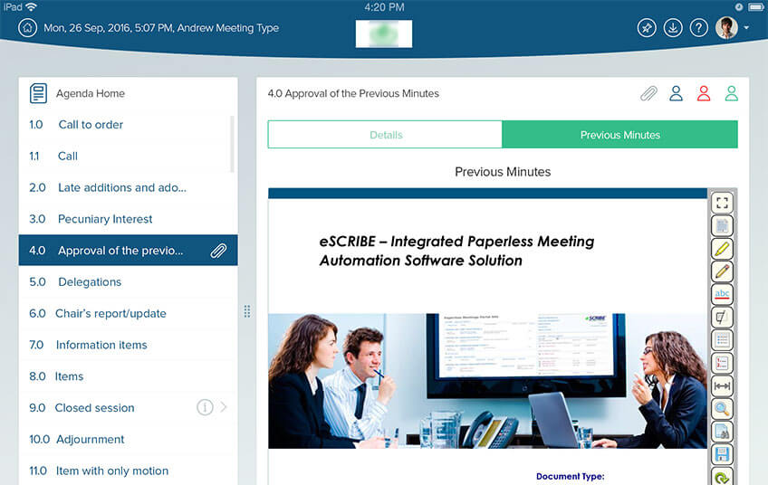 escribe-meeting-approval-previous