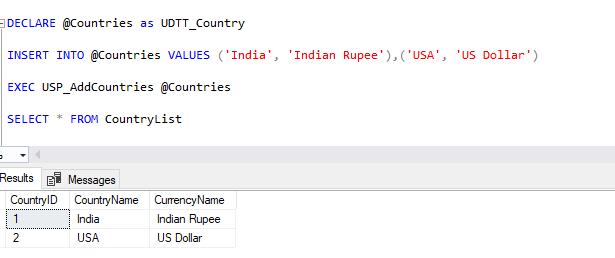 Execution from T-SQL statement