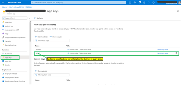 Azure SQL database using the Azure function