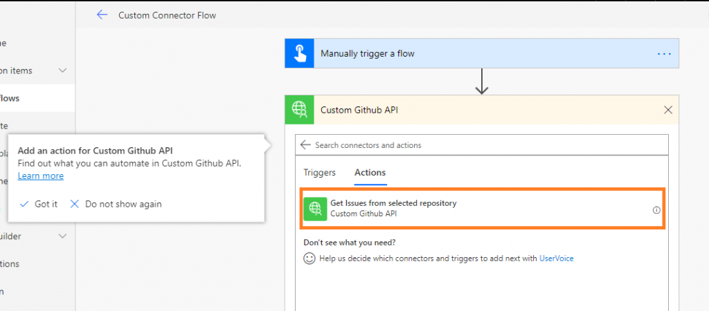 Get Issues from selected repository