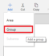 Select Group option